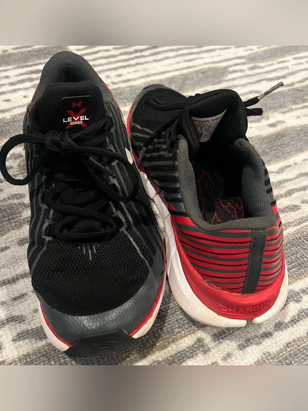 Under Armour Black and White Youth Sneaker